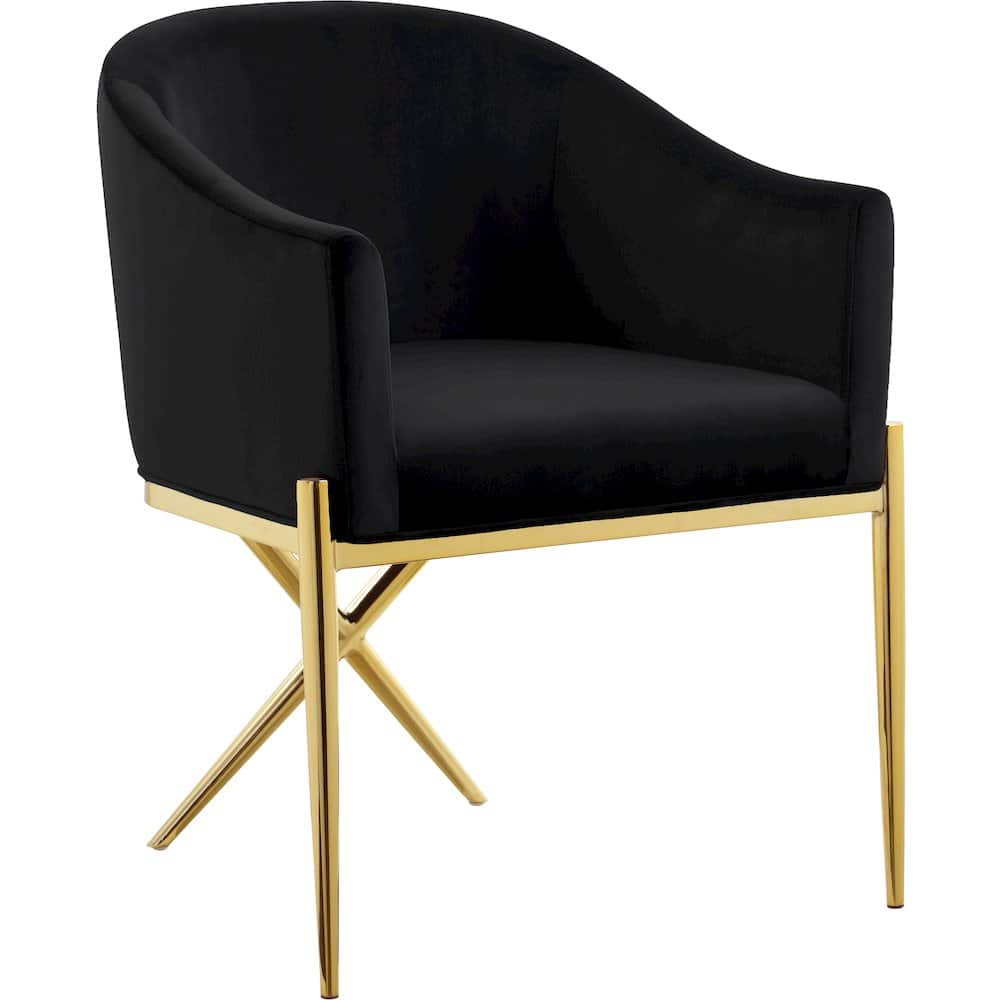 Meridian Furniture - Xavier Velvet Dining Chair - Black