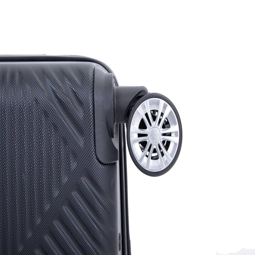 Alt View 8. Ropilly - Ropilly 4 Piece Luggage Set Black ABS Hard Shell Lightweight Travel Suitcases with Spinner Wheels - Black.