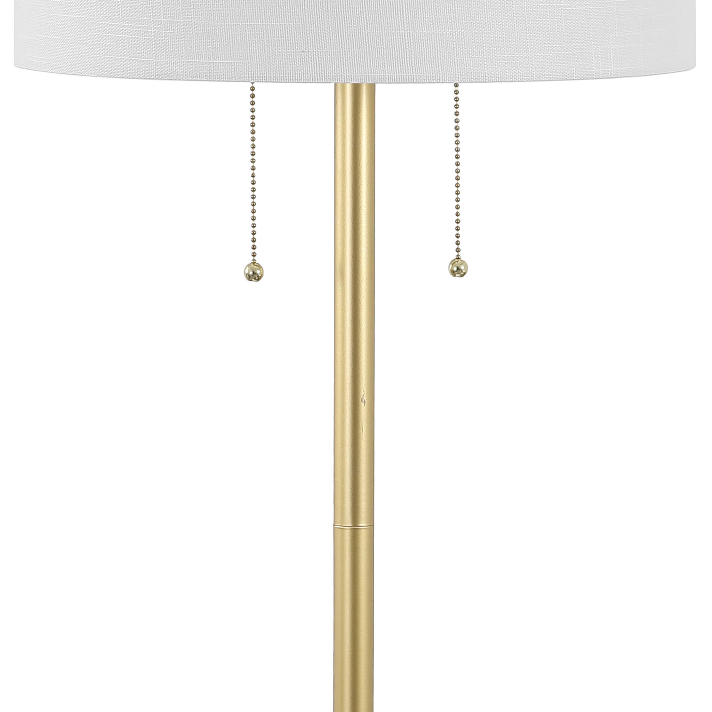 Alt View 4. Jonathan Y - Newman 61.5" Transitional Glam Metal LED Floor Lamp, Gold Painting - Gold Painting.