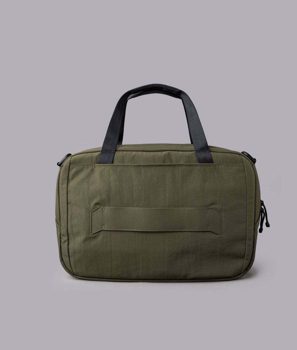 Back. ALPAKA - Bravo Brief 16 Inch Laptop Briefcase,Messenger Bag for Men and Women, Business Shoulder Bag for Work Travel - Green Axoflux 400D Ripstop Nylon.