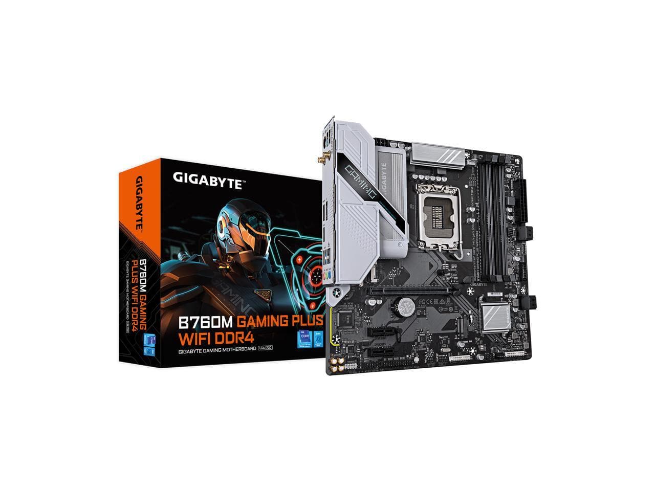 GIGABYTE - B760M GAMING PLUS WIFI DDR4 M-ATX Motherboard, PCIe 4.0, 2x M.2, USB 3.2 Type-C, WiFi 6, Q-Flash Plus