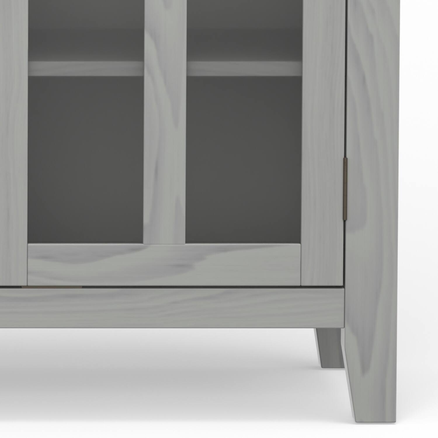 Alt View 5. Simpli Home - Artisan SOLID WOOD 53 inch Wide Contemporary TV Media Stand in Fog Grey For TVs up to 60 inches - Fog Grey.