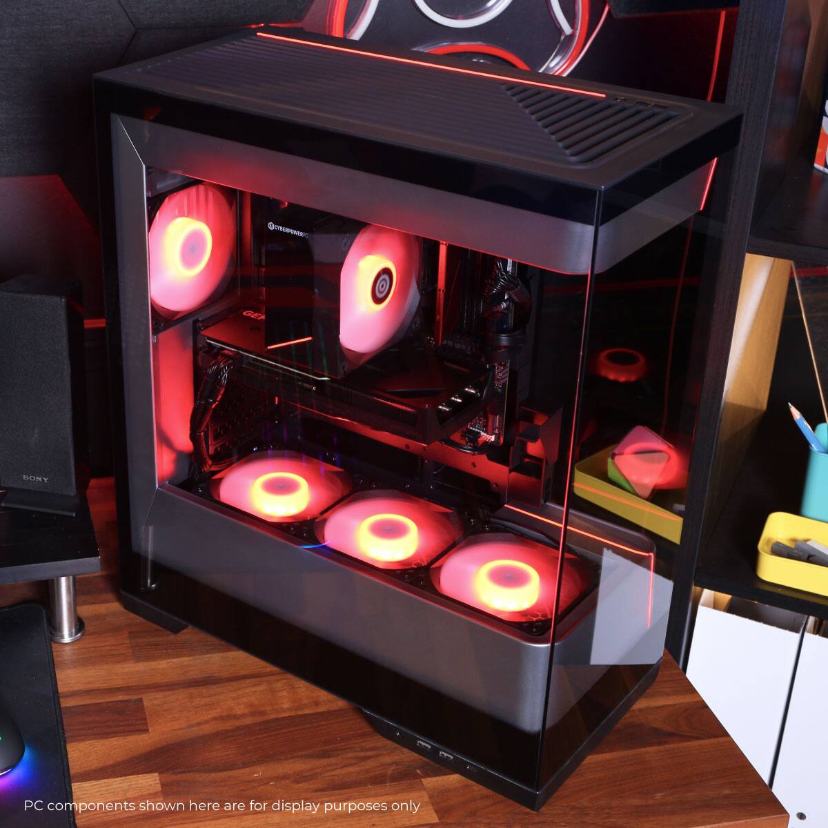 PC components shown here are for display purposes only.