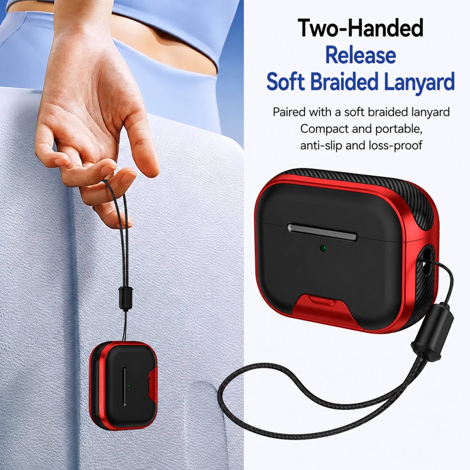 Two-Handed Release Soft Braided Lanyard

Paired with a soft braided lanyard

Compact and portable, anti-slip and loss-proof