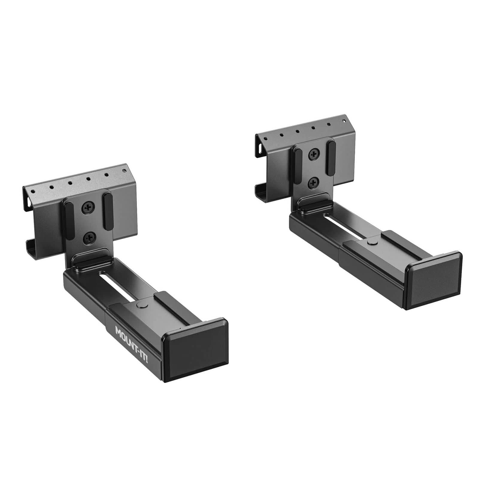 Alt View 5. Mount-It! - No-Stud Sound Bar Wall Mount with Adjustable Tilt & Easy Installation for TVs - Black.