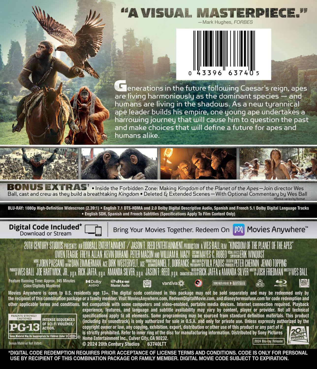 Alt View 1. Kingdom of the Planet of the Apes   - BLU-RAY.