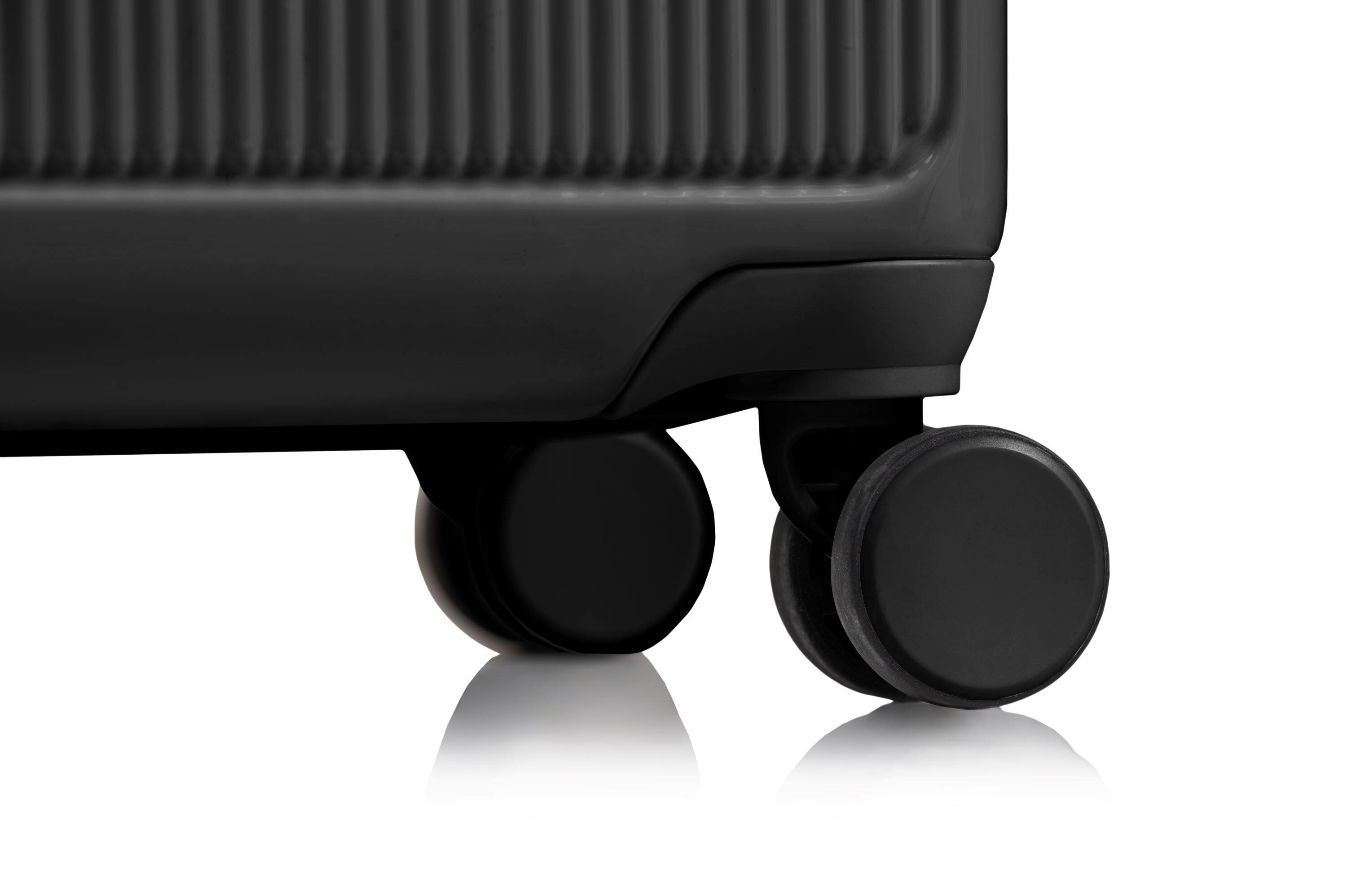 Alt View 1. Champs - Luxe 3-Piece Hardside Luggage Set - Black.