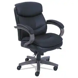 REMOVE - REMOVE - La-Z-Boy Woodbury Mid-Back Executive Chair, Seat/Back, Weathered Gray Base - Black