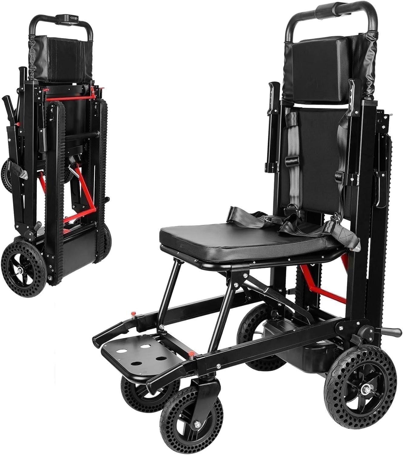 Front. Mirfee - Electric Mobile Chair, 450LB Capacity, 70LB Durable Folding for Indoor & Outdoor (Black). - Black.