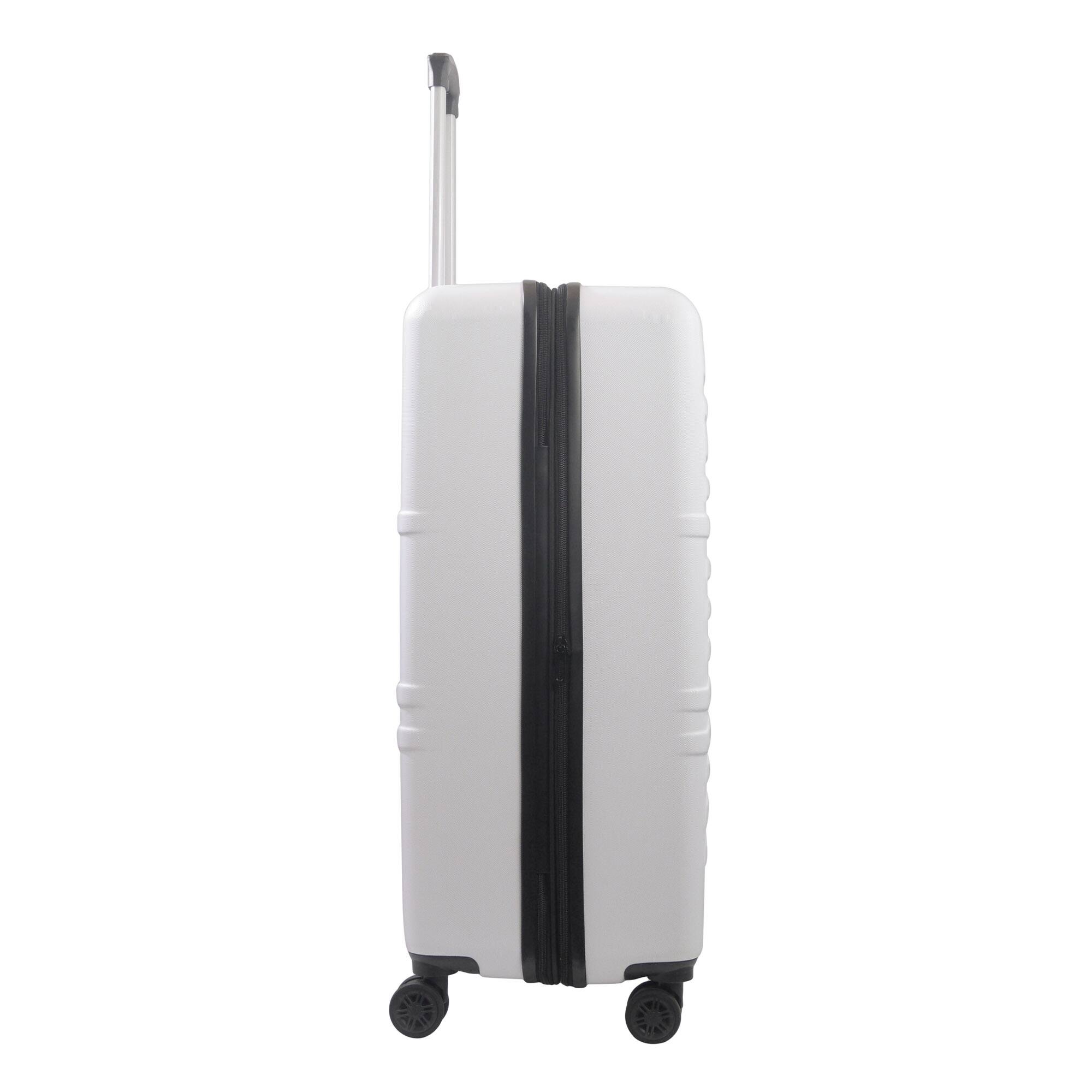 Left. American Dreamliner - 30" Hardside Luggage with Expansion - WHITE.