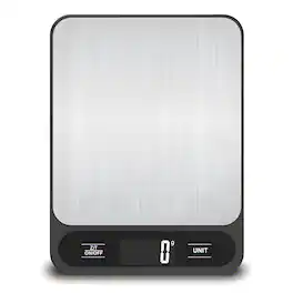 Cluzine - Stainless Steel Kitchen Scale, Multi-Unit, with Tare & Storage Hook, Battery Powered