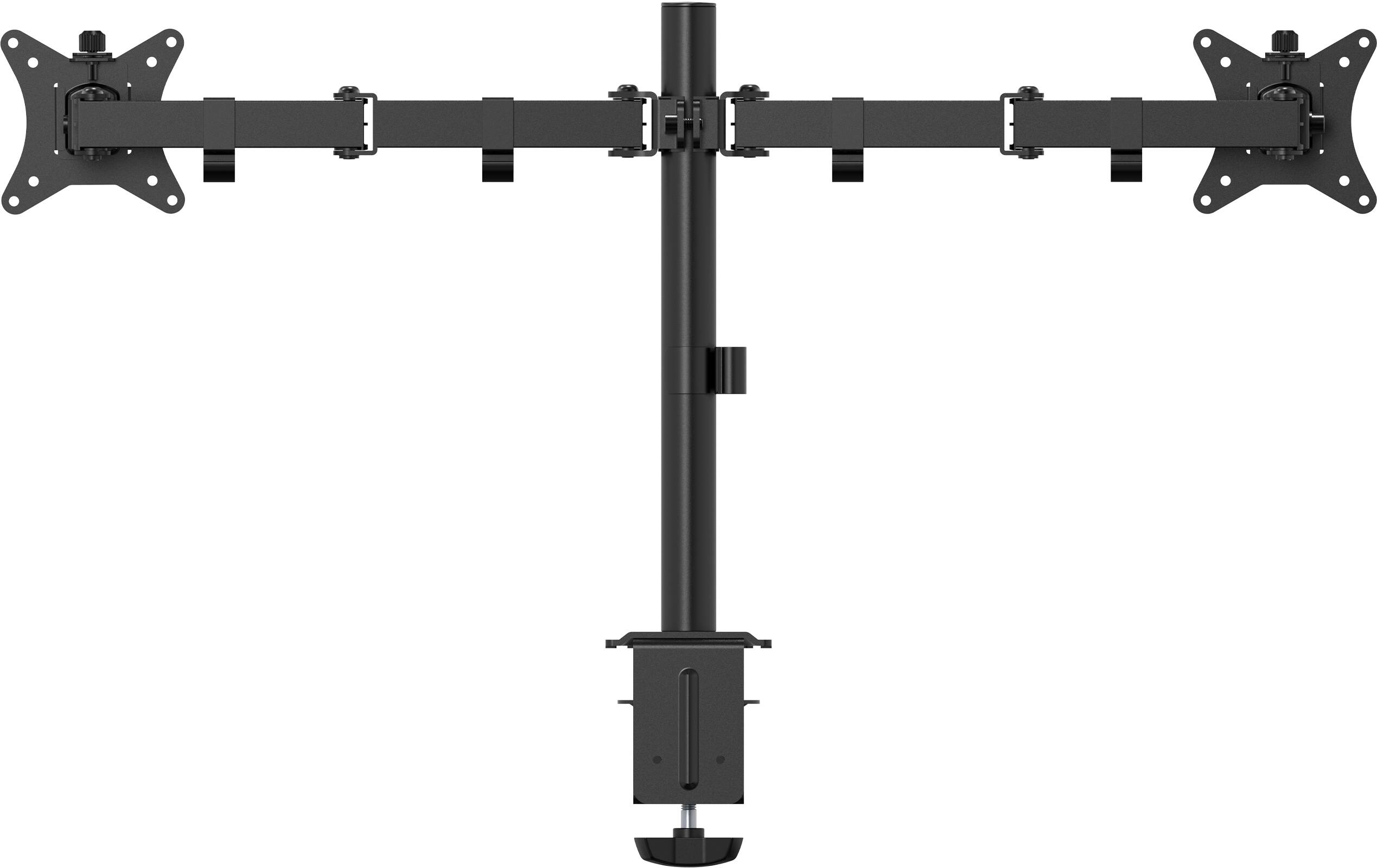 Left. ACGAM - Dual Monitor Desk Mount, Heavy Duty Fully Adjustable Steel Stand for 2 Computer Screens 17-30 Inch and Max 19.8lbs Each - Matte Black.