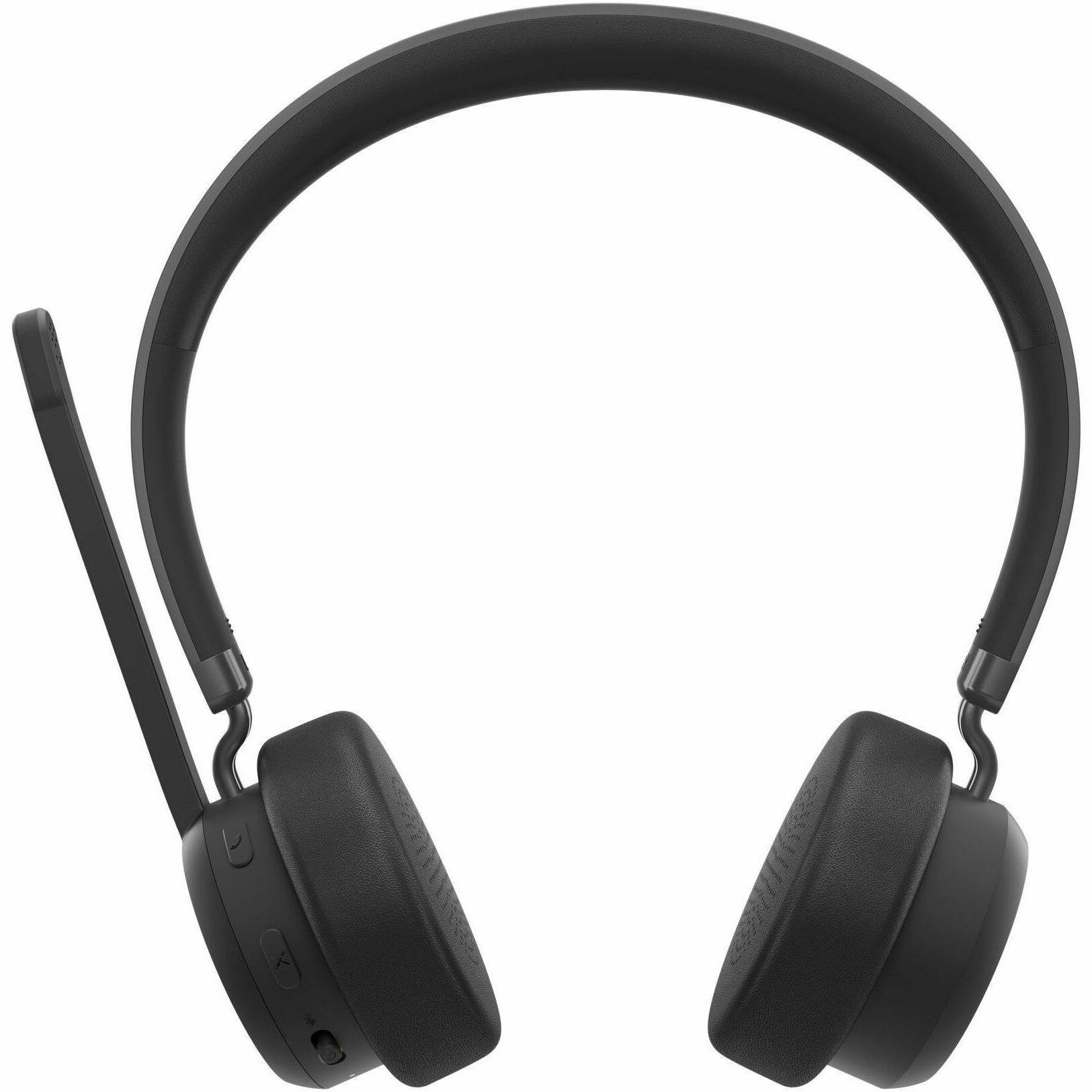 Alt View 4. Lenovo - Lenovo Wireless VoIP Headset - Microsoft Teams Certification - Stereo - Wireless - Bluetooth - Over-the-head, On-ear - Unknown.