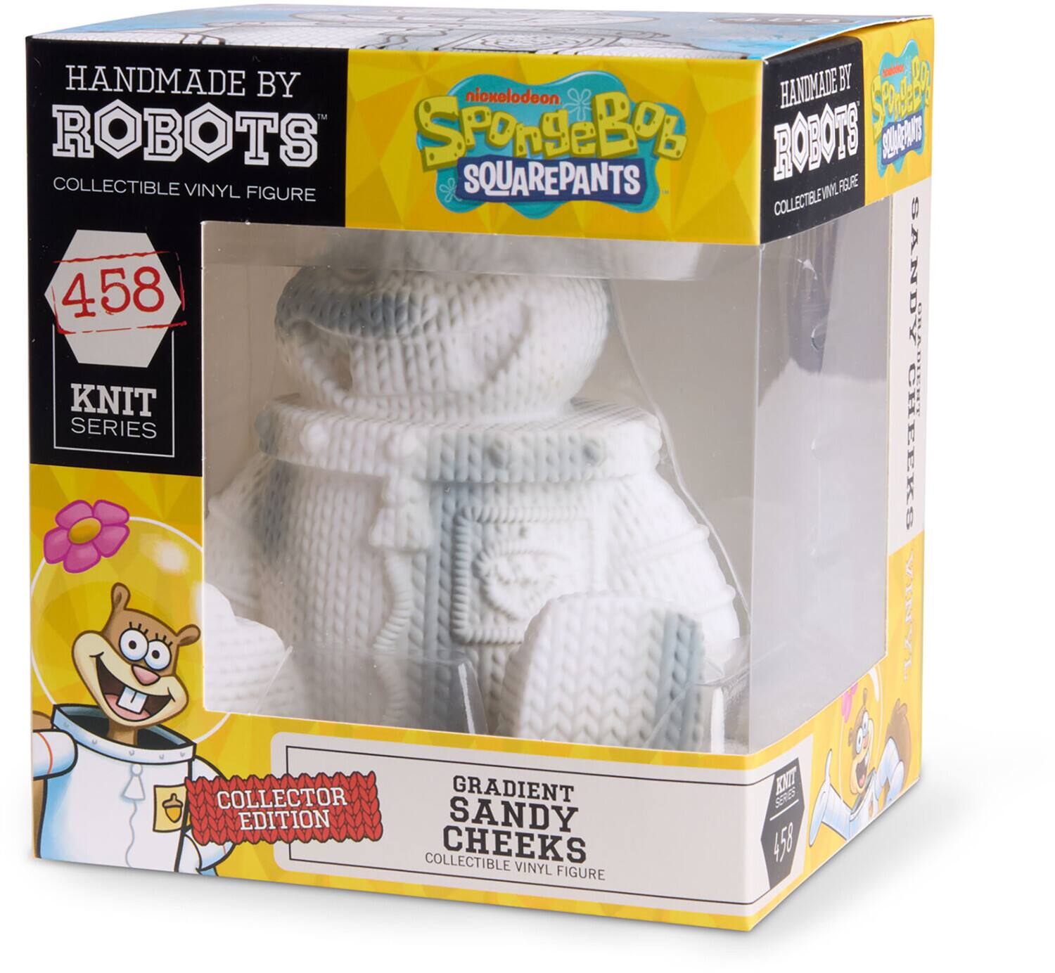 HANDMADE BY ROBOTS  
COLLECTIBLE VINYL FIGURE  
458  
KNIT SERIES  

SpongeBob SQUAREPANTS  
SANDY CHEEKS  
COLLECTOR EDITION  
GRADIENT SANDY CHEEKS VINYL FIGURE