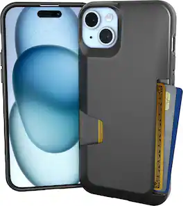 Smartish - iPhone 15 Pro Max Wallet Case - Wallet Slayer Vol 1 - Protective Slim Card Holder Cover - Black Tie Affair