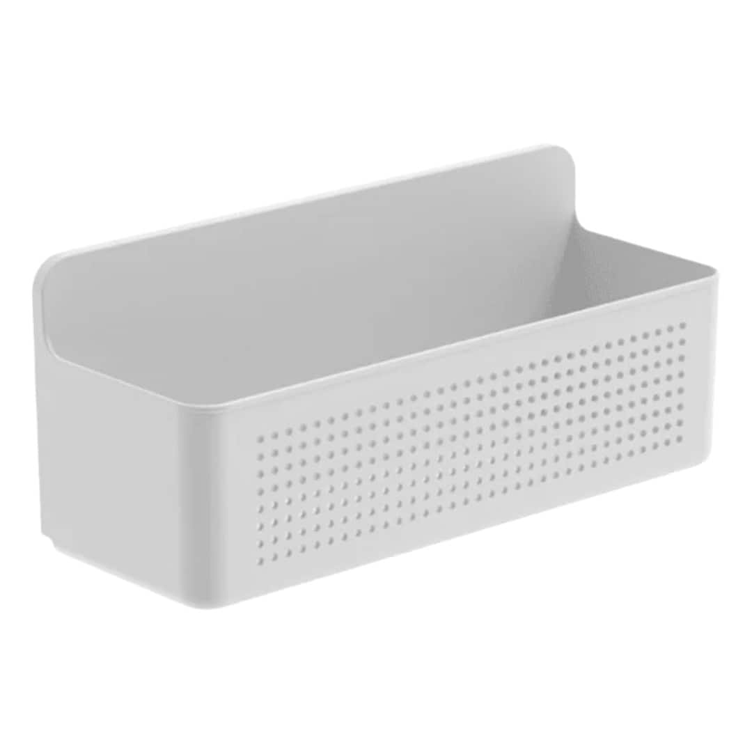OU - Wall-Mounted Storage Organizer, Easy-Install Hanging Cabinet Door Basket for Kitchen & Laundry - White price history on PriceWatchPro