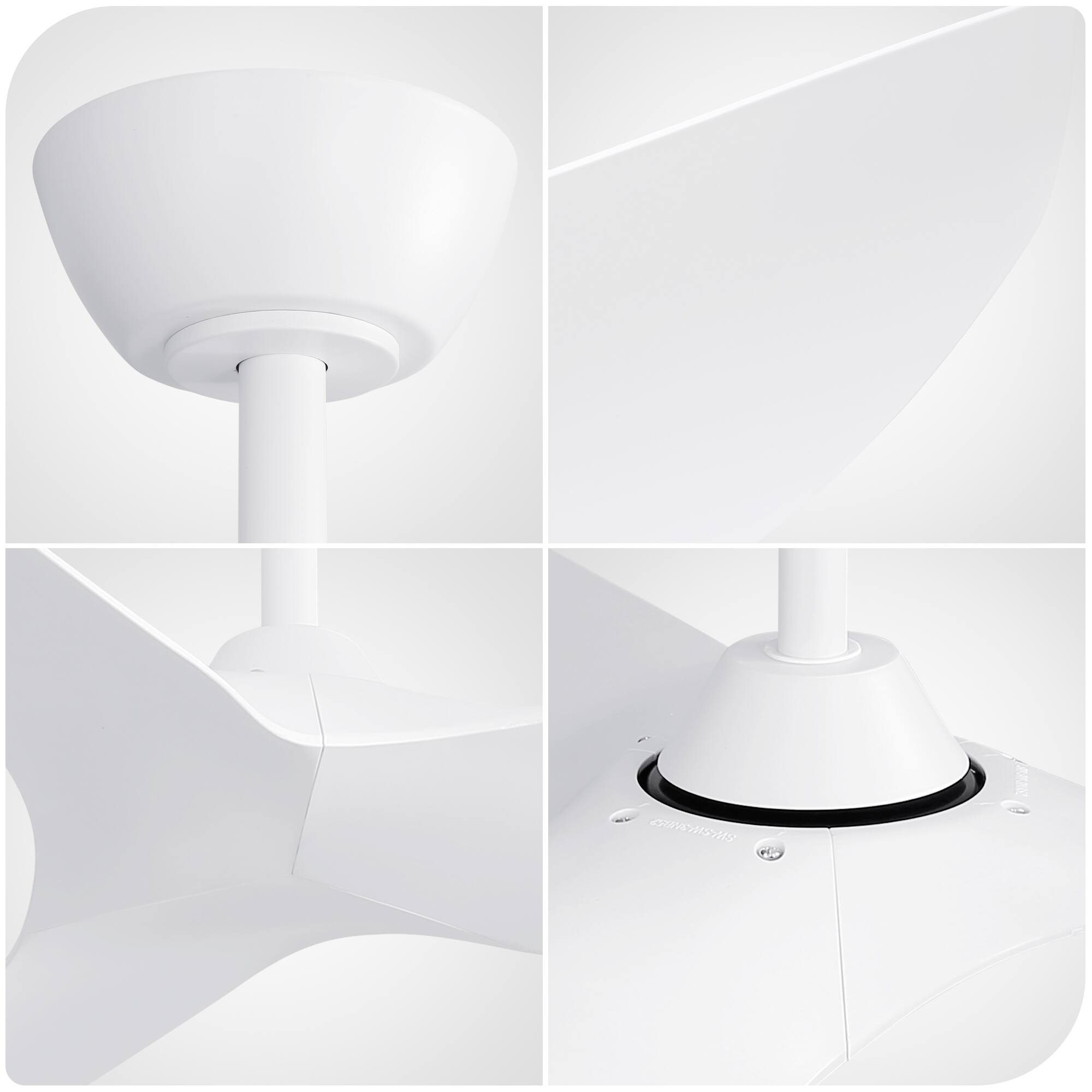 Back. APRILSOUL - 38-in DC Ceiling Fan Remote 6 Speed Reversible Quiet Energy Efficient - White.