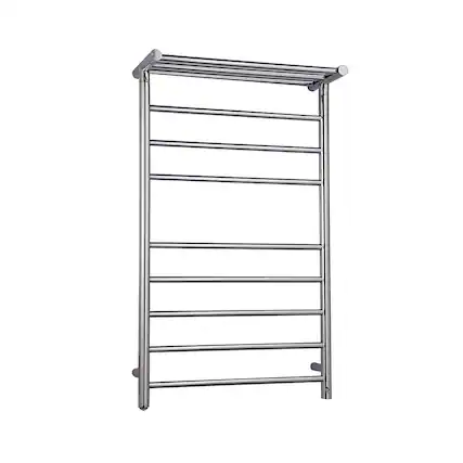 Front. Pursonic - Pursonic Wall Mount Electric Towel Warmer with 8 Heated Bars Plus 3 Non-heated Bars - Silver.