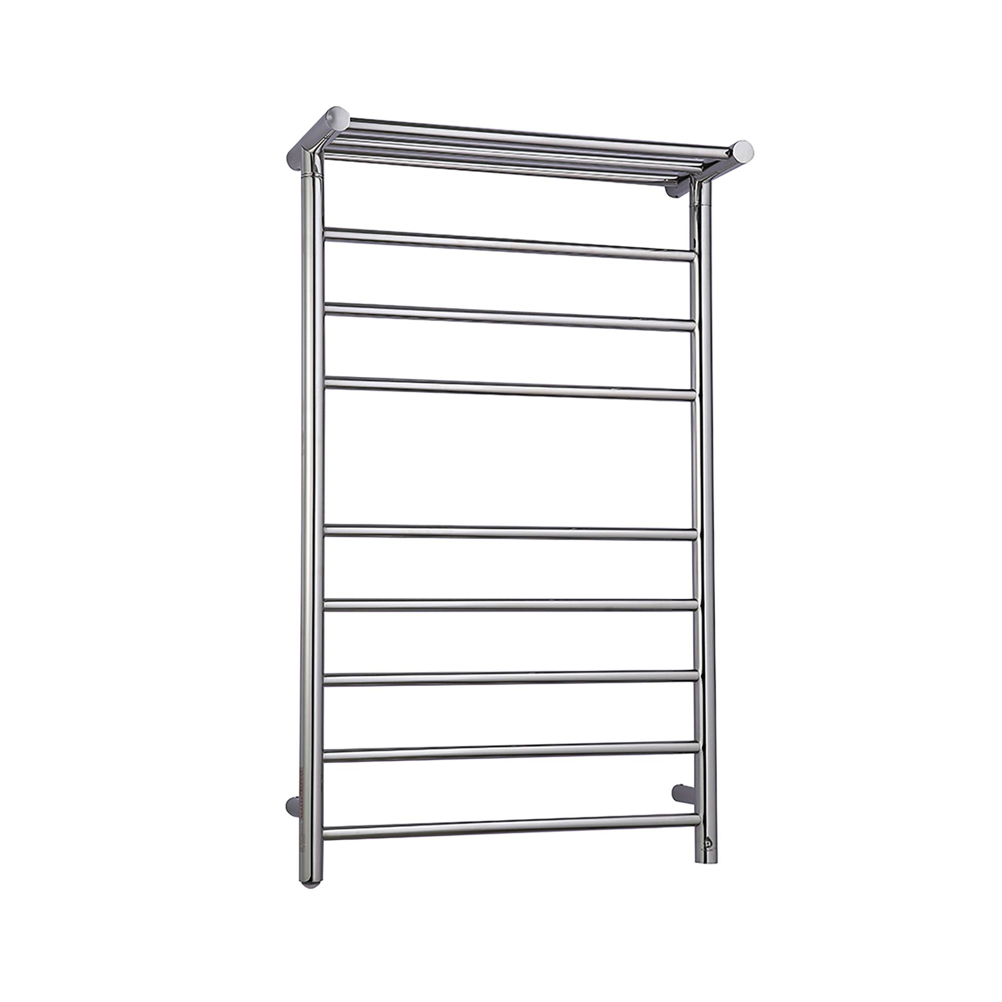 Pursonic - Wall Mount Electric Towel Warmer with 8 Heated Bars Plus 3 Non-heated Bars - Silver
