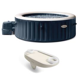 Intex - PureSpa Plus Portable Inflatable Hot Tub, 77 x 28", with Phone Spa Tray - Blue