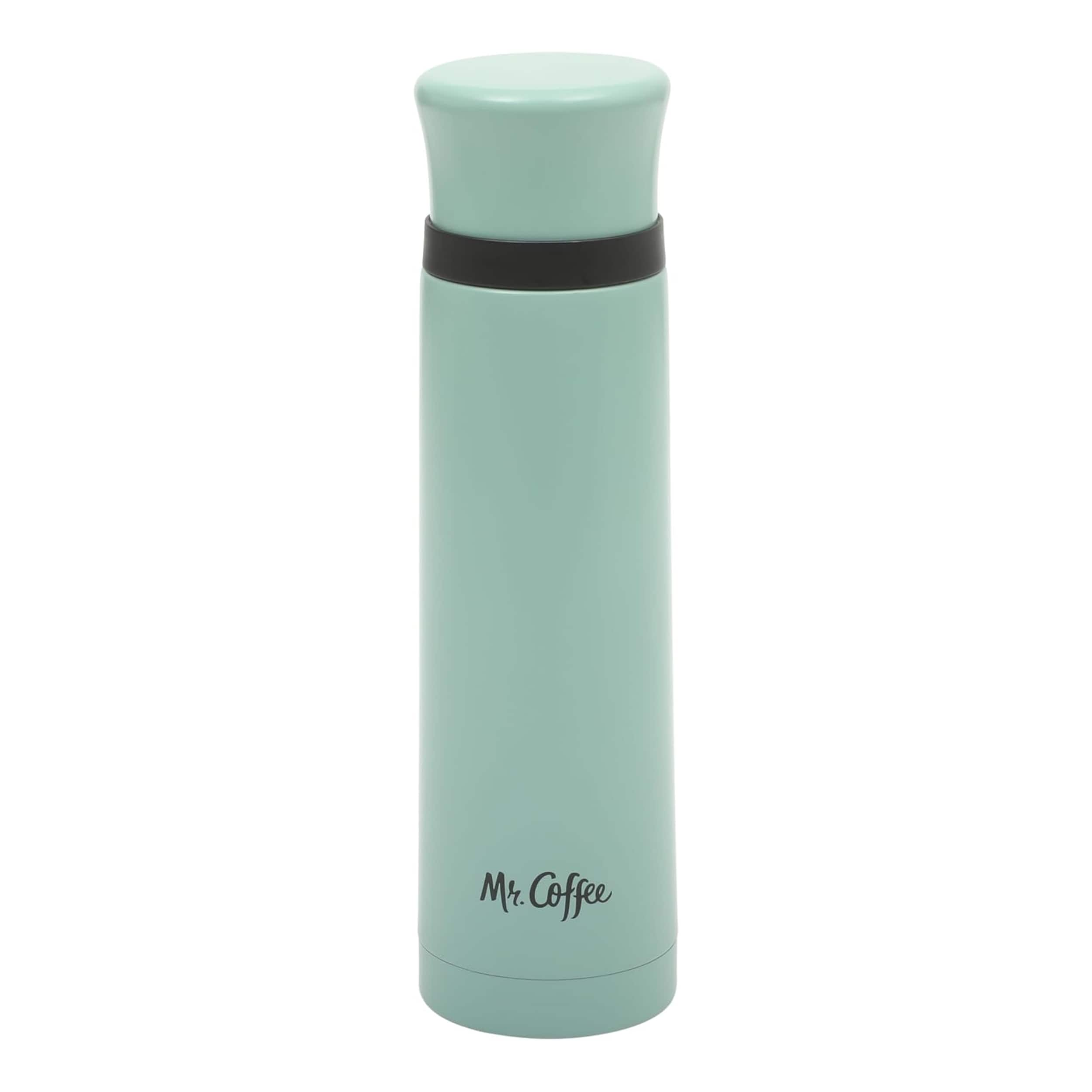 Mr. Coffee - Silverleaf 23 oz Stainless Steel Double Wall Vacuum Insulated Travel Mug - Teal