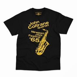 PopMarket - John Coltrane - John Coltrane at Newport Jazz Festival - Heavy Cotton T-Shirt - XL Black - APPAREL - Multicolor