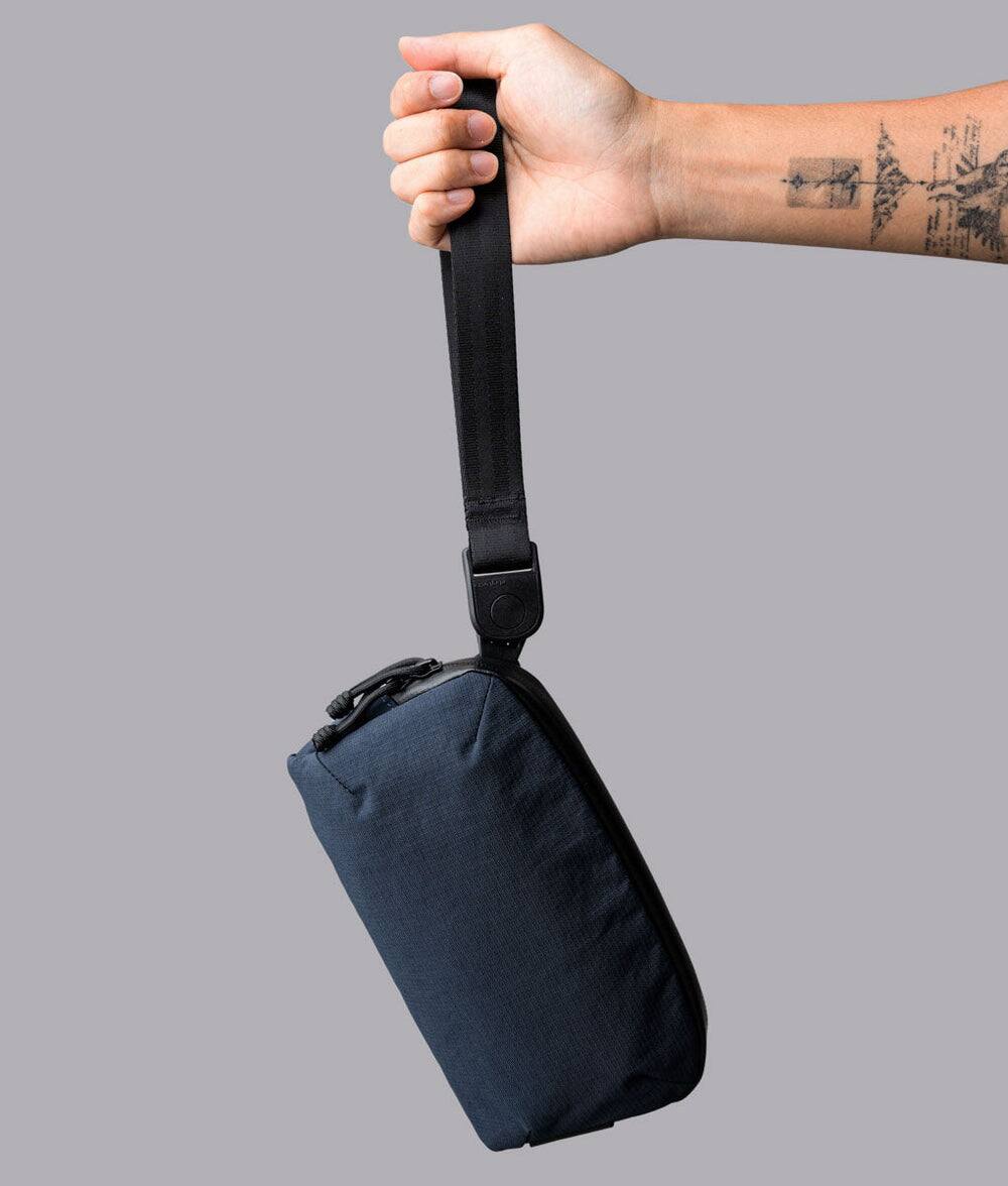 Alt View 7. ALPAKA - Flight Pouch Pro 0.7L Men's Carry-All & Organizer Clutches;Crossbody Bag for Men with RFID Blocking, Passport Holder - Moonlight Blue | Axoflux 400D Ripstop Nylon.