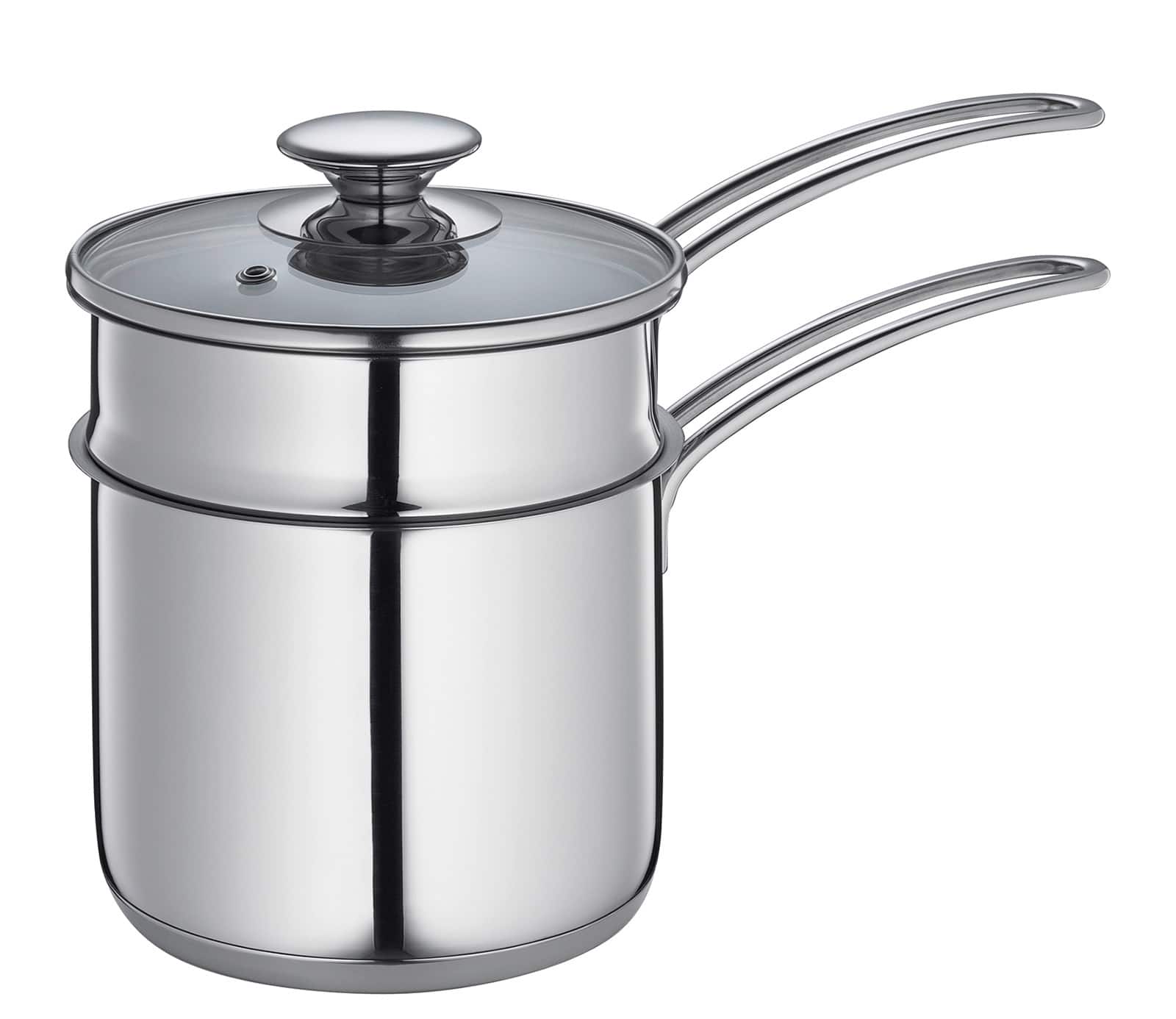 Kuchenprofi - Mini Double Boiler Set w/ Glass Lid, 1.6 qt., 5.5-Inch Diameter - Silver price history on PriceWatchPro