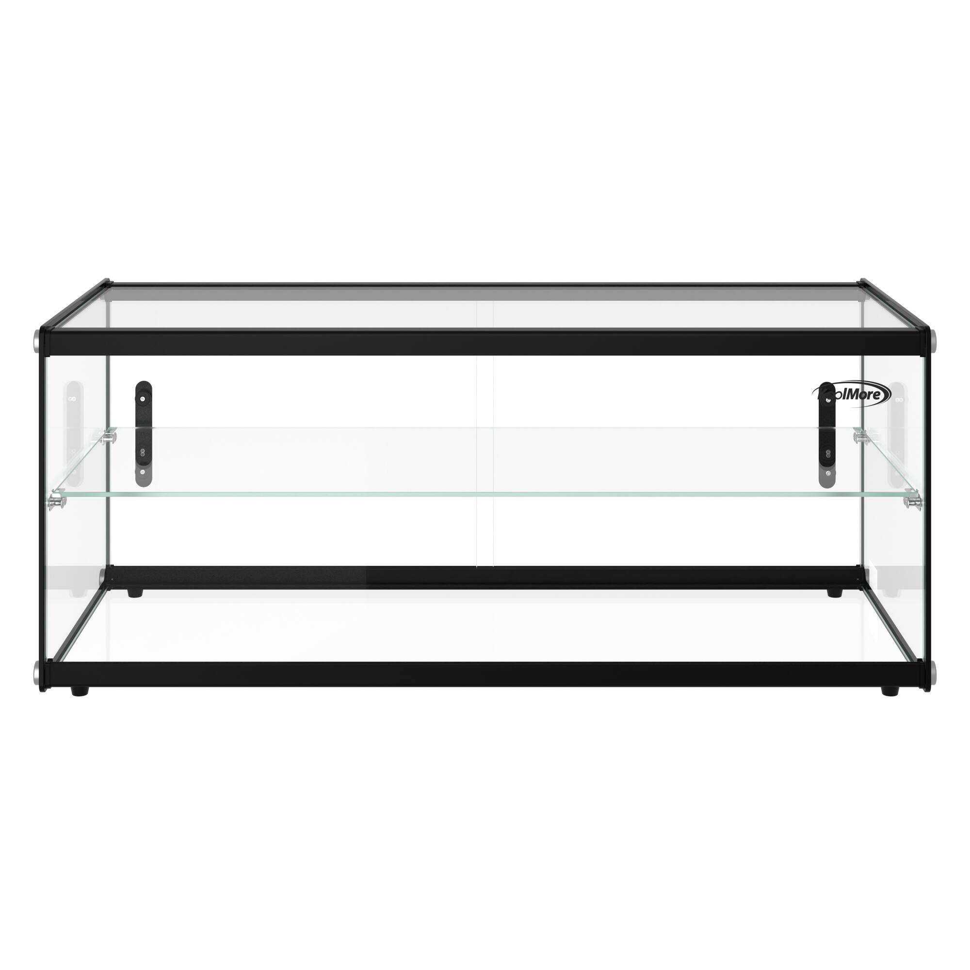 Alt View 5. Koolmore - 36 in. 2 Tiered Pastry Display Case With Shelf and Sliding Door, 4.2 cu. ft. Capacity, ETL Listed (KM-DC-4CSBK) - Black.
