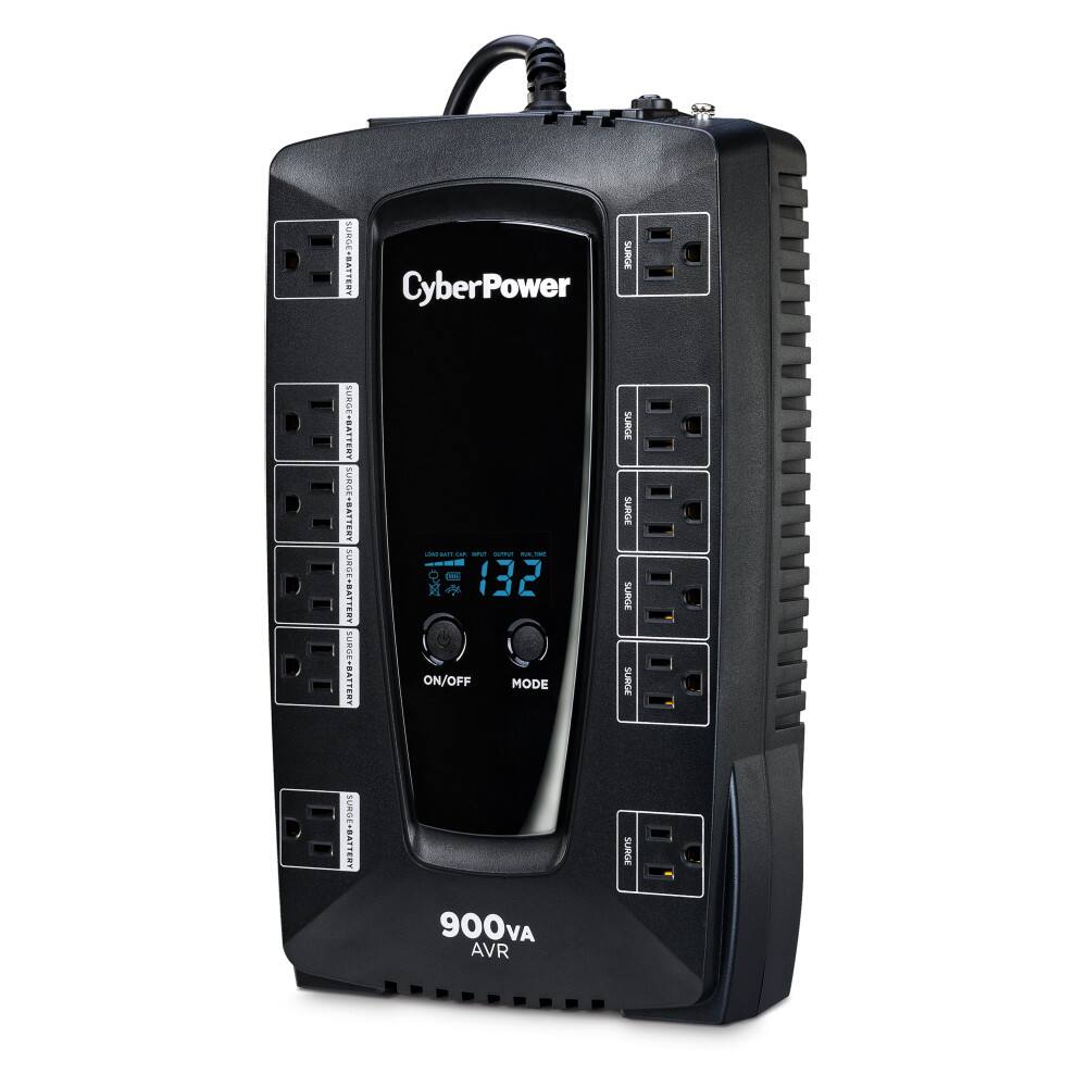 CyberPower 900VA AVR  
SURGE BATTERY  
ON/OFF MODE  
SURGE SURGE SURGE SURGE PORTS BATTERT 132
