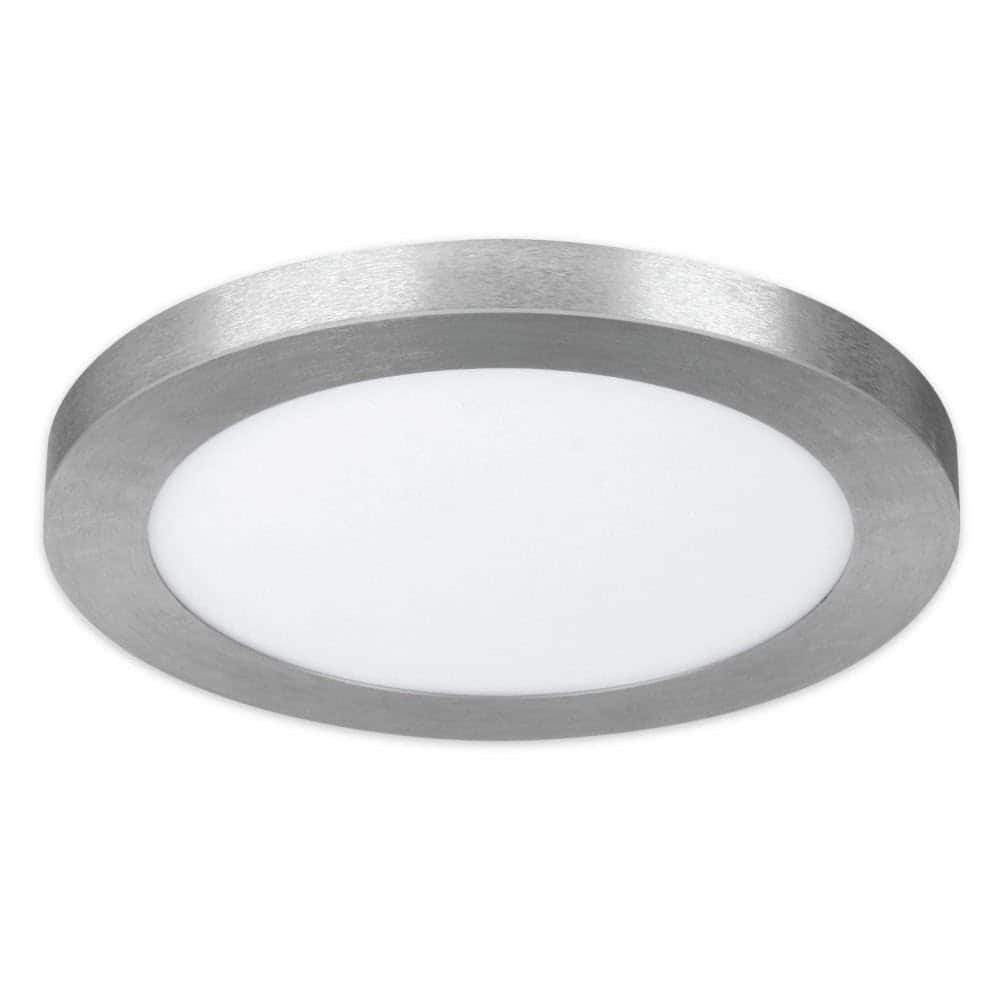 Amber Sporting Goods - Feit Electric LED 11 in. W x 11 in. L Nickel LED Flat Panel Light Fixture