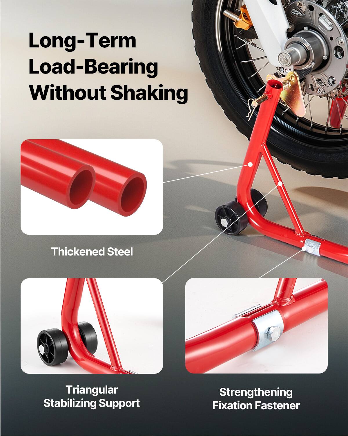 Long-Term Load-Bearing Without Shaking  
Thickened Steel  
Triangular Stabilizing Support  
Strengthening Fixation Fastener
