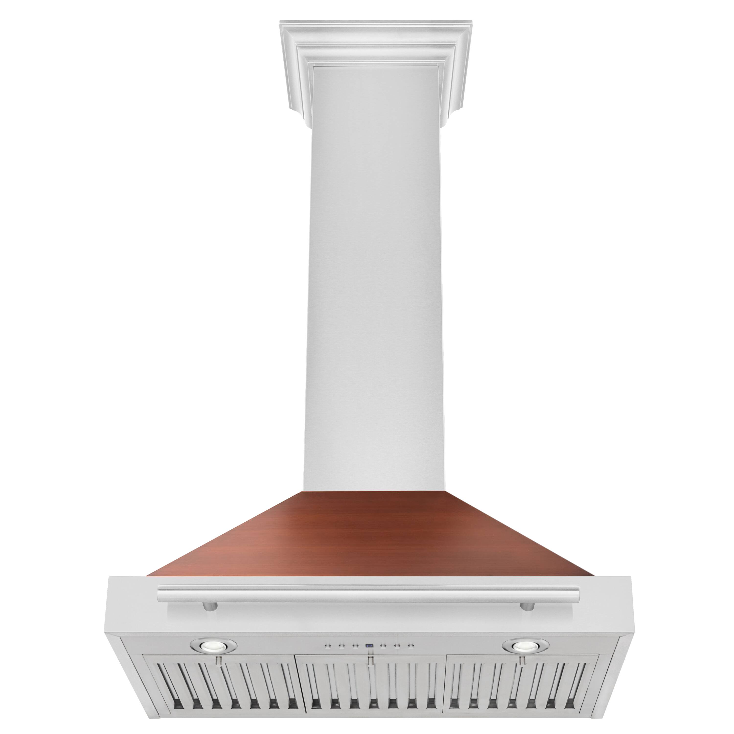 Alt View 11. ZLINE - ZLINE 30 in. Convertible Range Hood with Copper Shell and Stainless Steel Handle (KB4STX-C-30) - Stainless Steel.