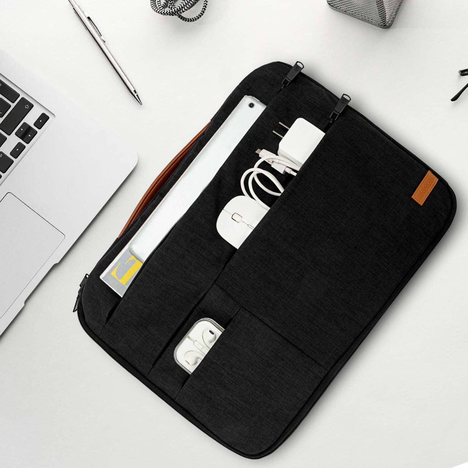 Alt View 3. Wikistore - WIKISTORE 13.3 inch Laptop Sleeve Bag Slim Shockproof Case for MacBook Air Pro Acer Asus Dell HP Black - Black.