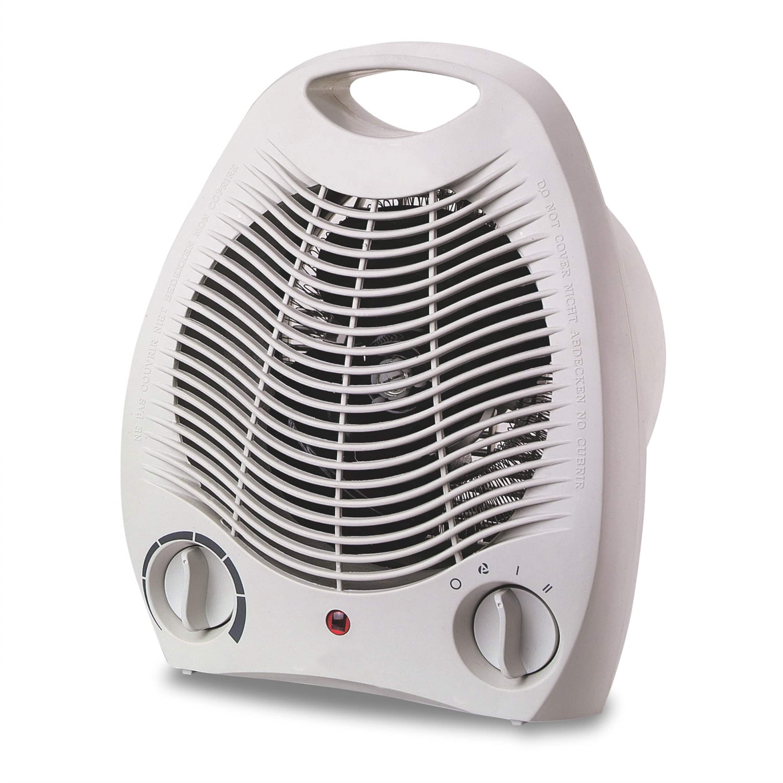 Optimus - Portable Fan Heater with Thermostat - White