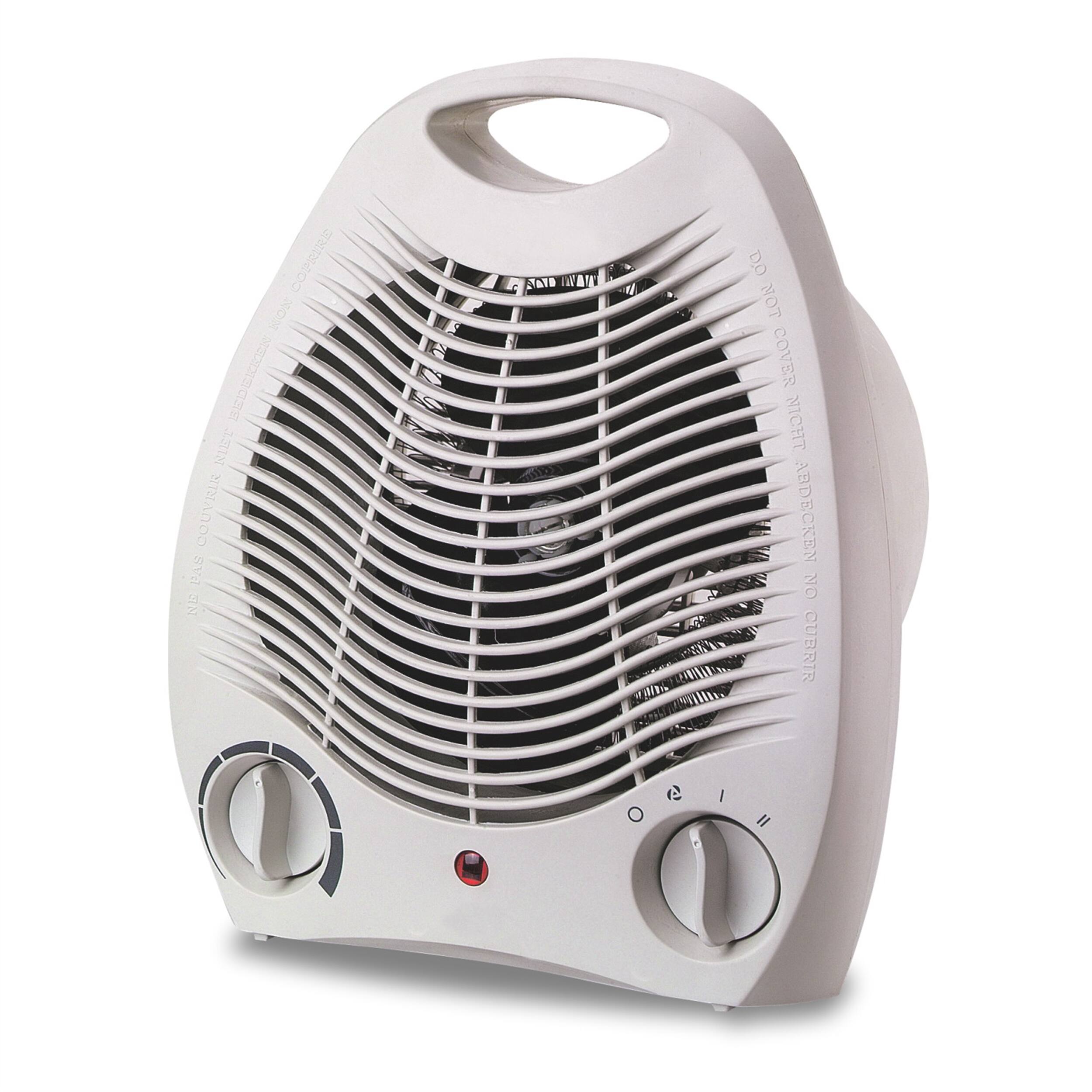Optimus - Portable Fan Heater with Thermostat - White