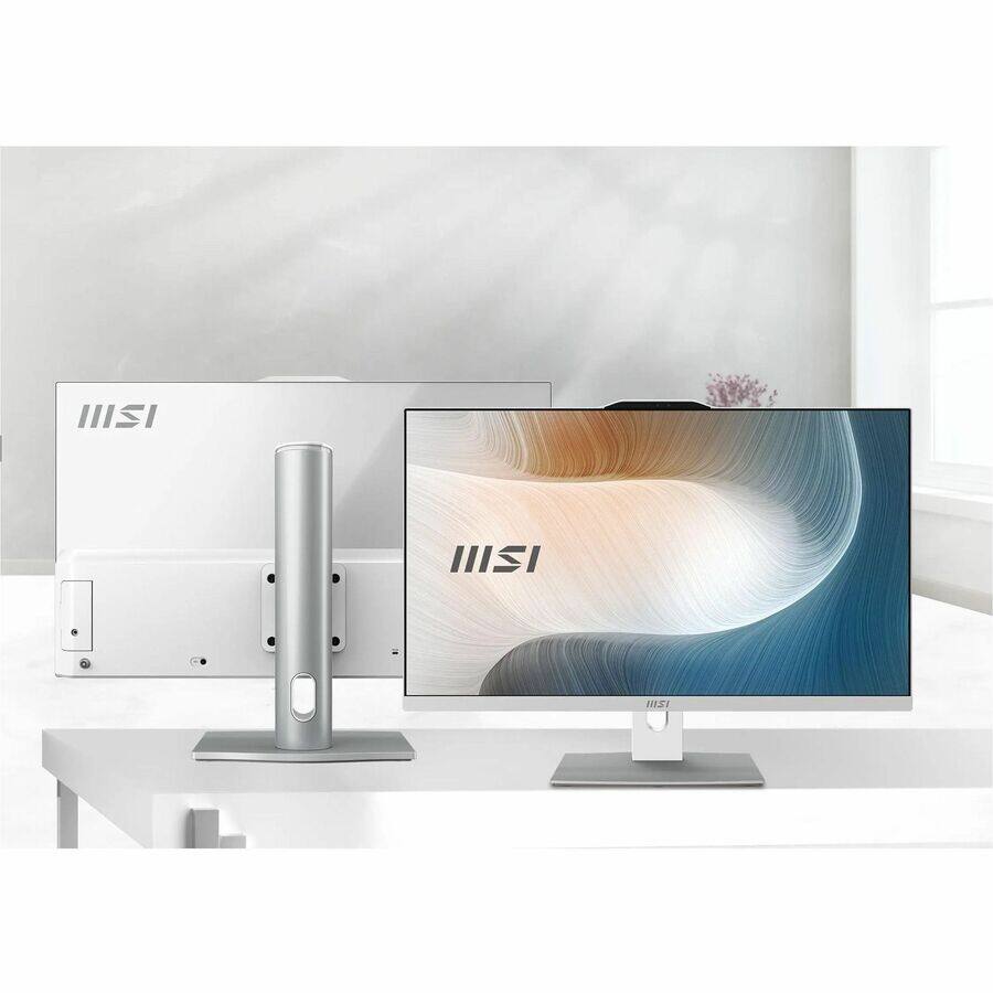 Alt View 4. MSI - MSI Modern AM272P 1M Modern AM272P 1M-823US All-in-One Computer - Intel Core 5 120U - 16 GB - 1 TB PCI Express NVMe SSD - White.
