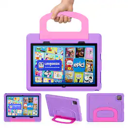 Contixo - A10 10" Educational Kids Tablet with Epic! and Lingokids 32GB with Parental Controls & Kid-Proof Case - Purple