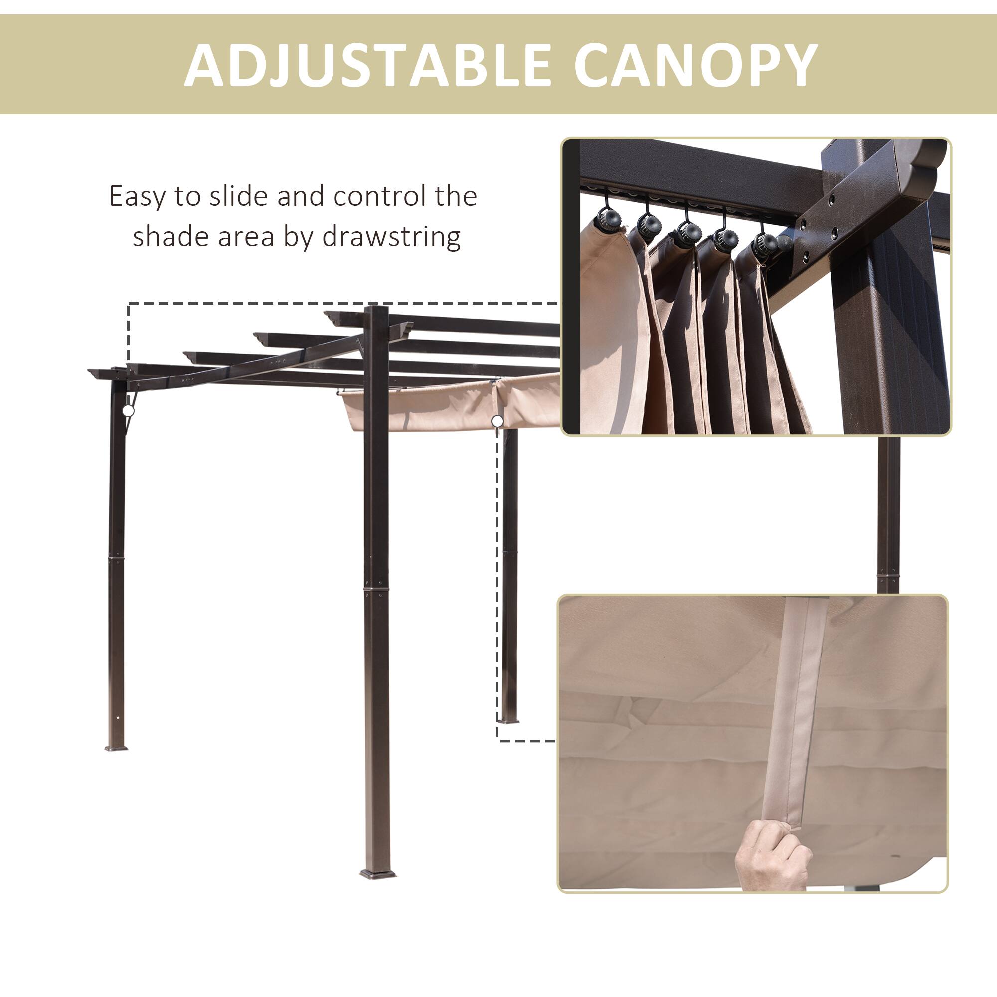 ADJUSTABLE CANOPY
Easy to slide and control the shade area by drawstring