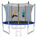 Front. Costway - Costway 10FT Jumping Exercise Recreational Bounce Trampoline W/Safety Net - Blue,Grey.