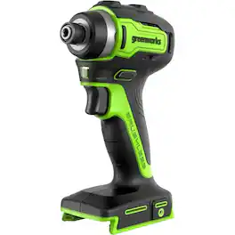 Greenworks - 24V Brushless 1950 in./lbs Impact Driver, 1/4-inch Hex Variable Speed, Tool Only - Green