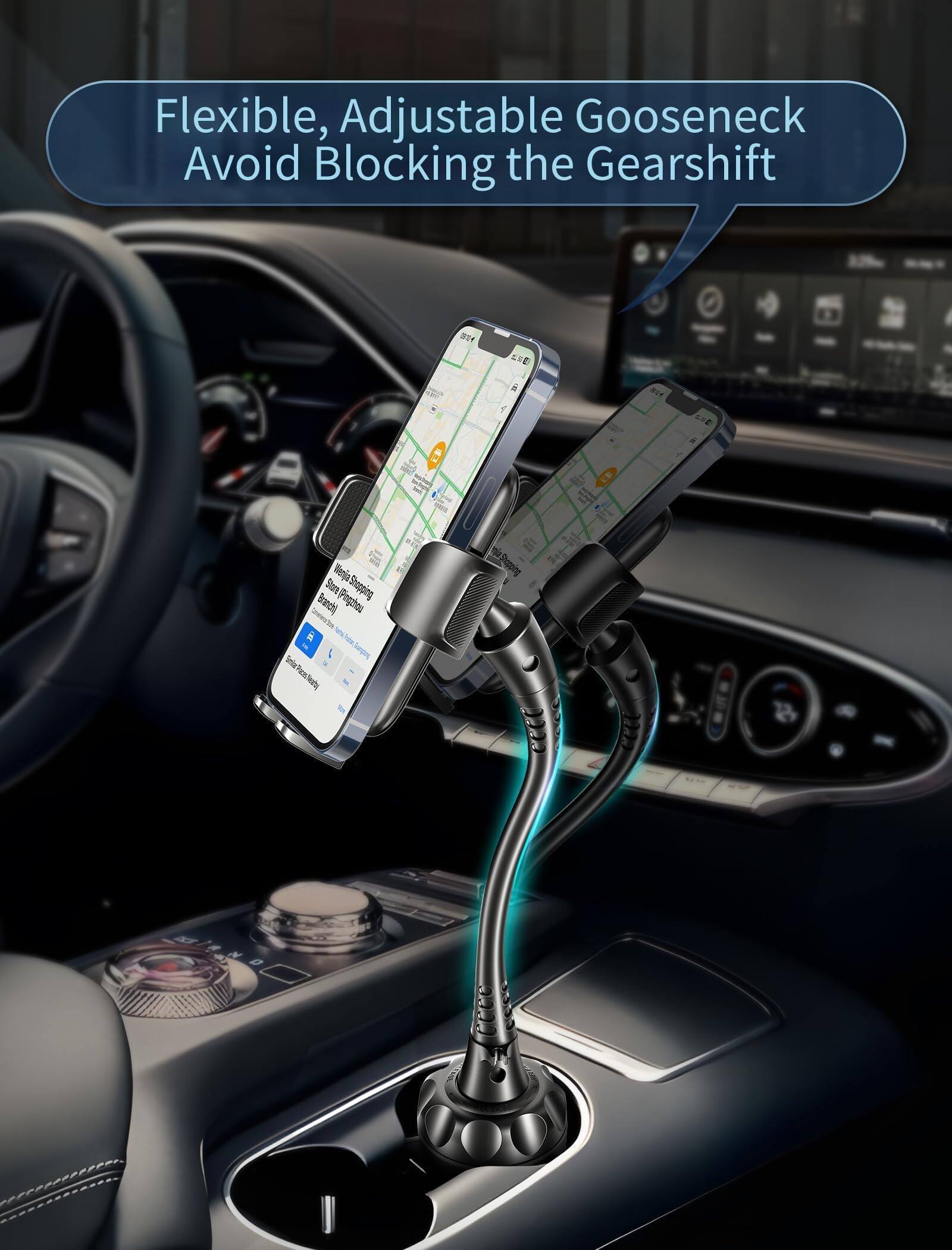 Flexible, Adjustable Gooseneck Avoid Blocking the Gearshift
