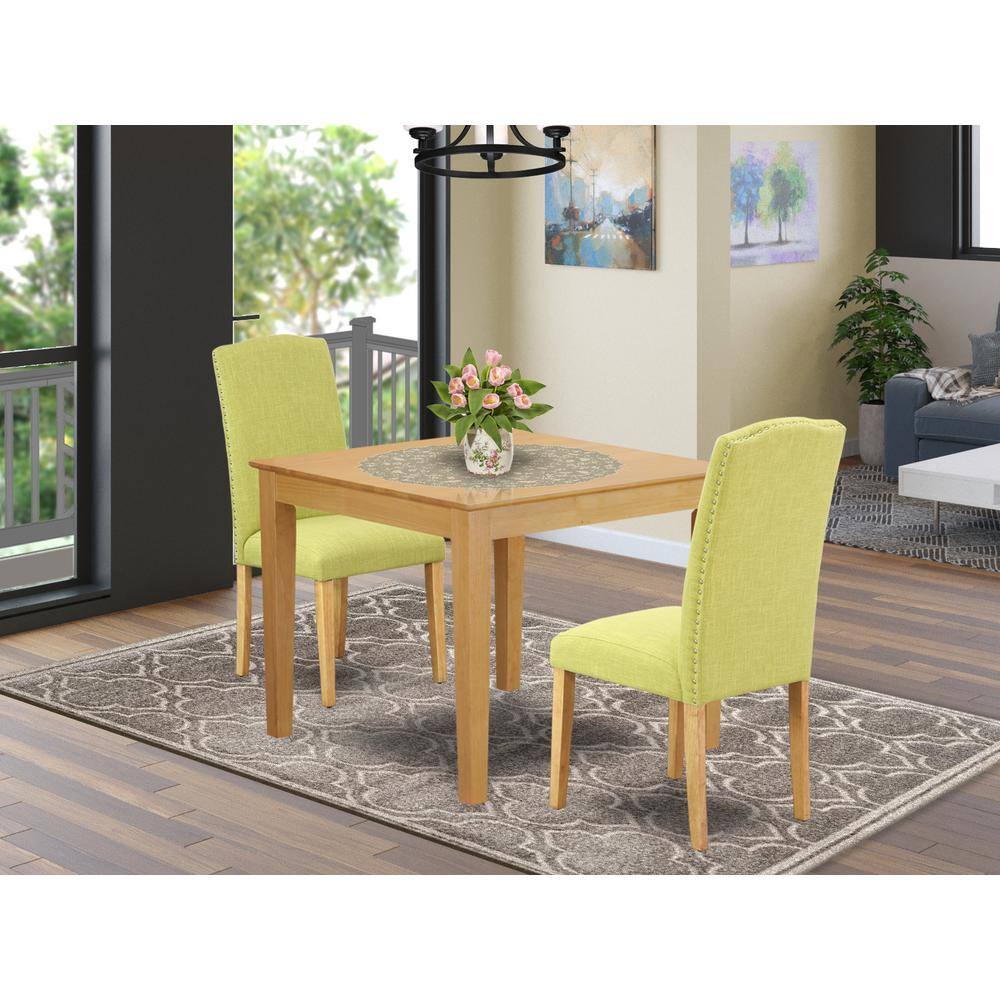 Left. East West Furniture - Dining Room Set Oak - Brown.