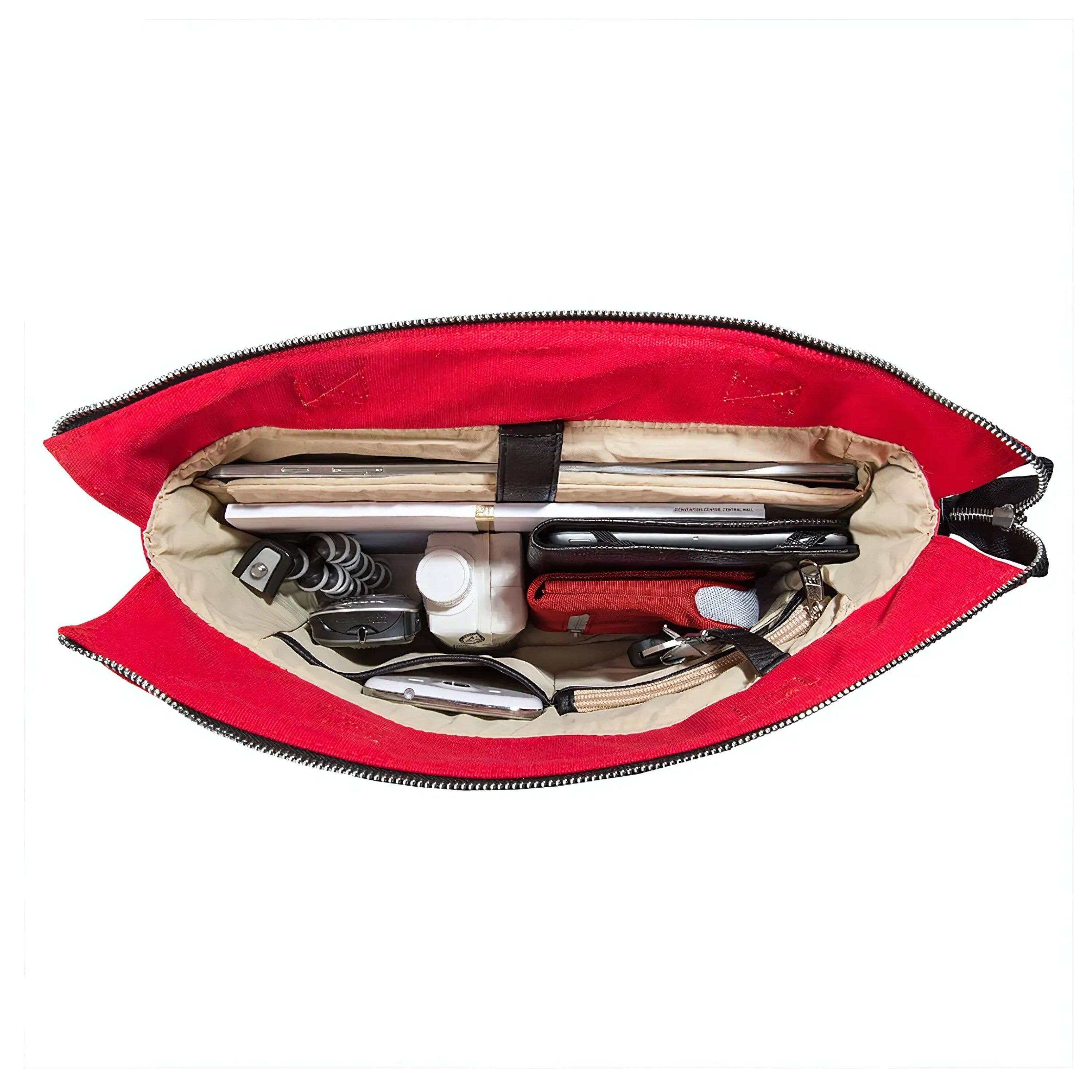 Left. Kitcheniva - Tablet Backpack Messenger Bag Carry Case For 11" iPad Red - Red.