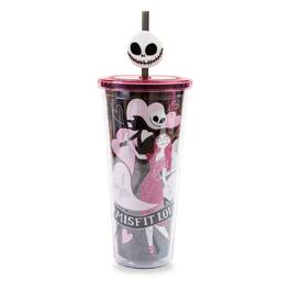 Disney - The Nightmare Before Christmas "Misfit" Carnival Cup with Lid and Straw - Pink