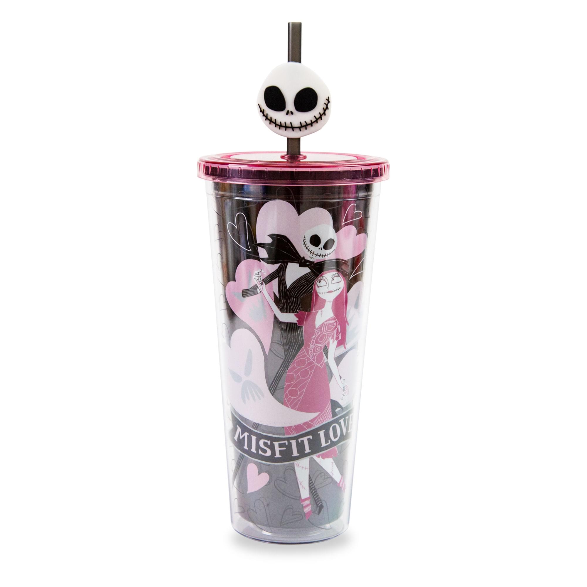 Disney - The Nightmare Before Christmas "Misfit" Carnival Cup with Lid and Straw - Pink