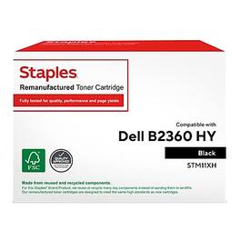 Staples - Remanufactured High Yield Toner Cartridge Replacement for Dell - Black