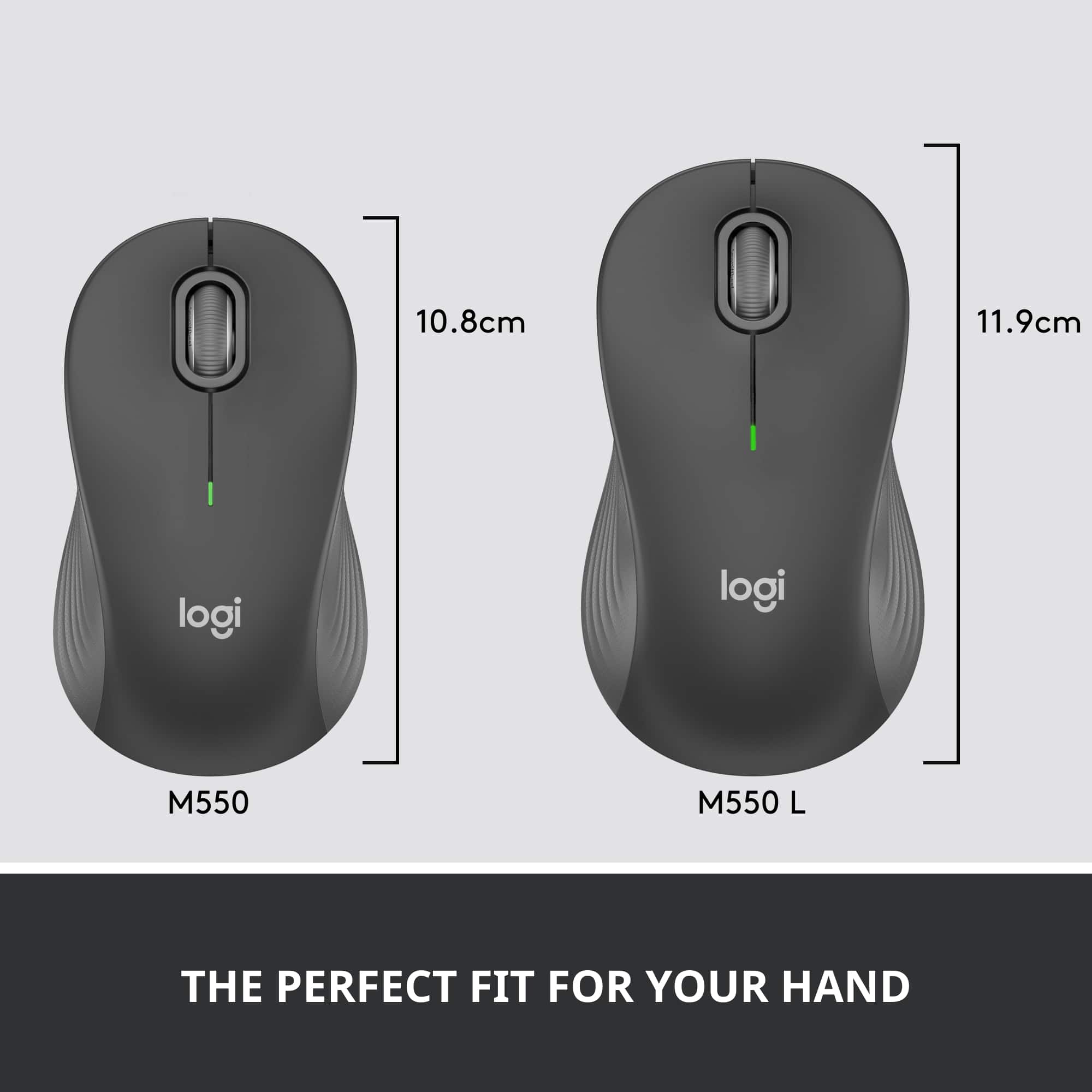The perfect fit for your hand: Logi M550 L.