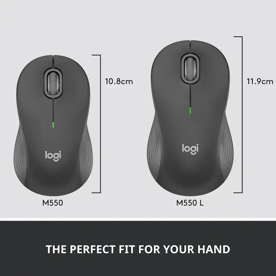 Logitech Signature M550 Wireless Bluetooth Optical Ambidextrous Mouse ...