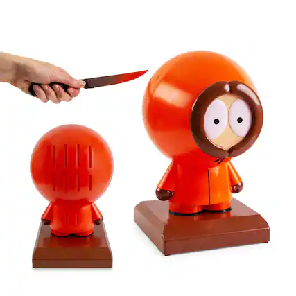 Front. Surreal Entertainment - South Park Kenny 10-Slot Knife Block Holder - Brown.